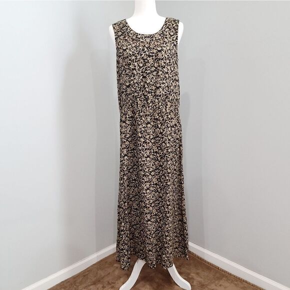 Vintage 90s Ms Choice California Black Brown Dress - Picture 1 of 10
